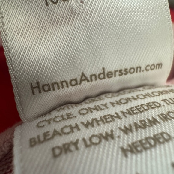 Hanna Andersson Red Hearts Pink Flutter Sleeve Sundress 140cm, US 10 - Picture 6 of 6